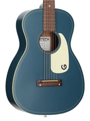Gretsch Limited Edition G9500 Jim Dandy Parlor Acoustic Guitar Nocturne Blue Body Angled View